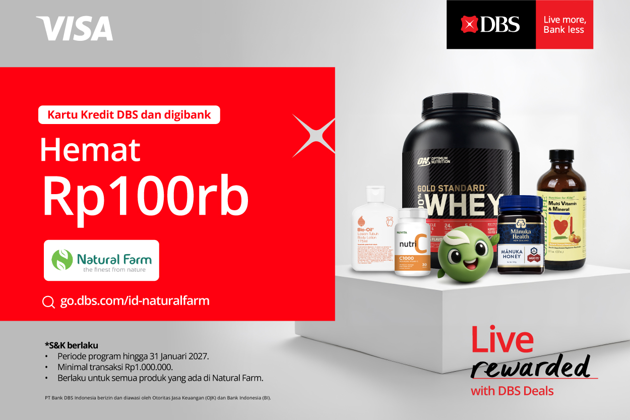 Diskon Rp100.000 dengan Kartu Kredit digibank by DBS! natural farm image