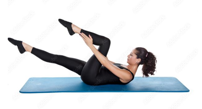 Gerakan Pilates Single Leg Stretch 