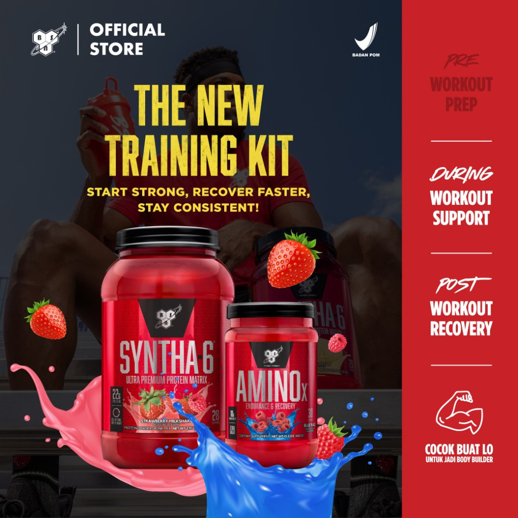 Strawberry Bundling Aminox 435gr [The New Training Kit]