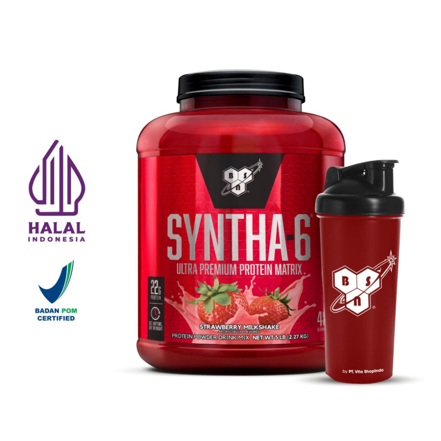 BSN Syntha 6 - 5 Lb Strawberry Exp Date 8-26 BSN undefined