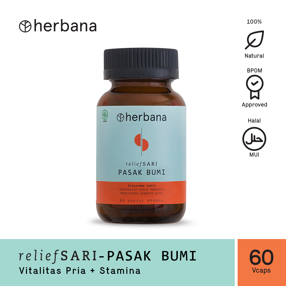 Herbana Relief Sari Pasak Bumi - suplemen stamina pria