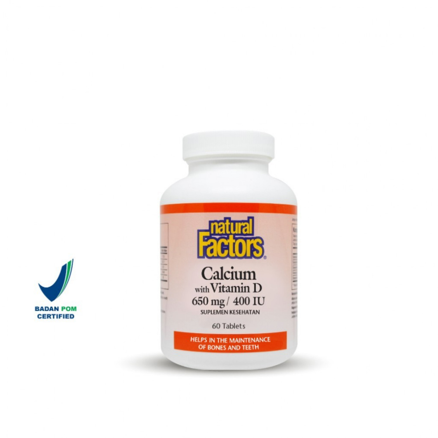 Natural Factors Natural Factors Calcium + Vitamin D3 650mg 400IU