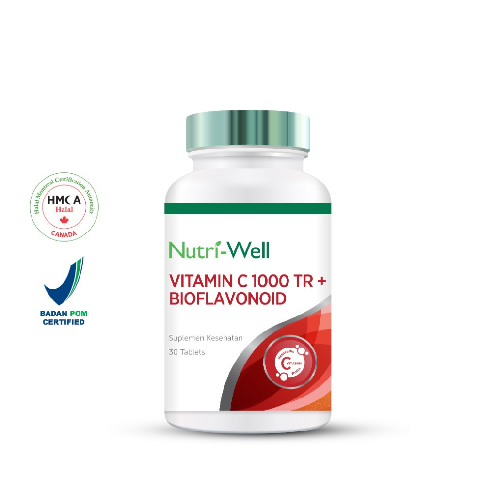 Nutriwell Vitamin C buffered 1000mg Time Release + Bioflavonoid 30 tablet Nutriwell undefined
