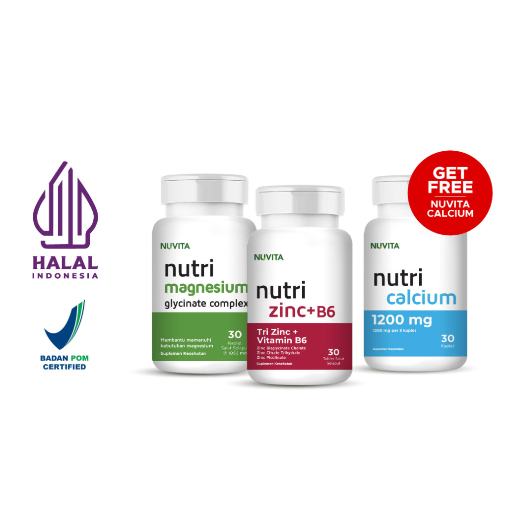 30 Kaplet Free Nuvita Calcium 1200 mg